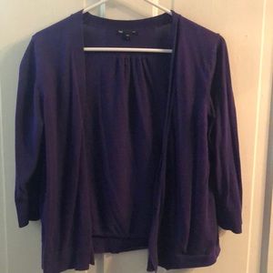Gap 3/4 sleeve purple cardigan